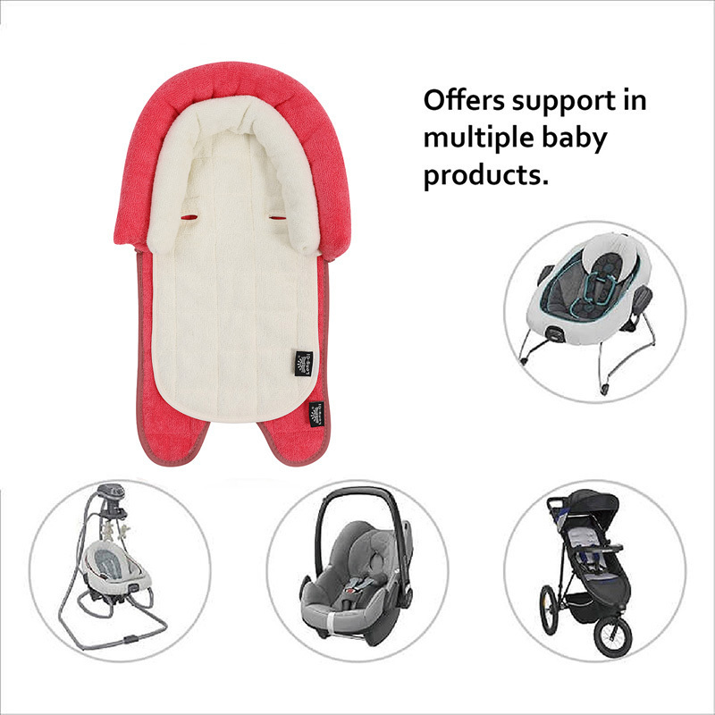 Universal Comfort Baby 2-in-1 Head Neck Pillow and Body Back Support Cushion For Car Seat Infant Toddler Soft Stroller Liner