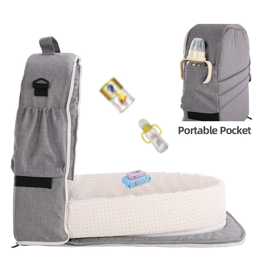 Portable Baby Nest Bed Foldable Breathable Infant Sleeping Basket Camping Travel Sun Protection Mosquito Net Baby Bed Nest