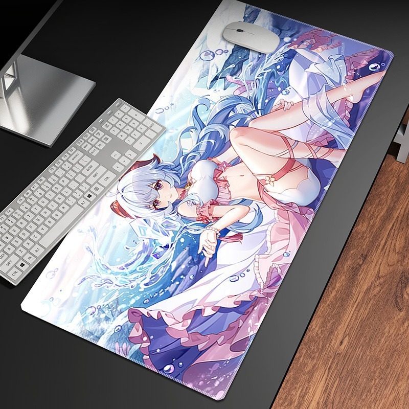 Japanese Sexy Beauty Hot Girl Wear-Resistant Mouse Pad Oversized Desk Computer Gaming Natural Rubber Mouse Pad