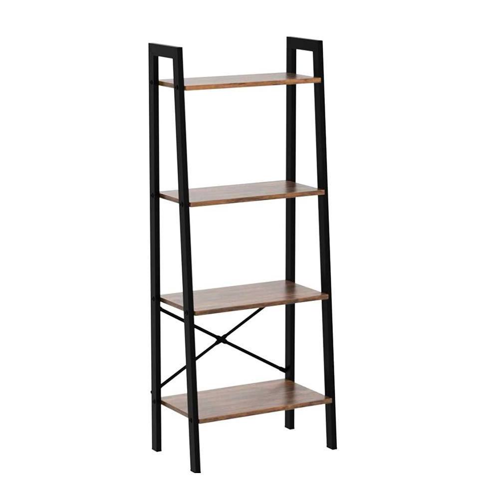 NBHY Hot Sell 4 Tier Living Room Metal Display Ladder Book Shelf Plant Flower Stand Rack Bookrack Storage Shelves