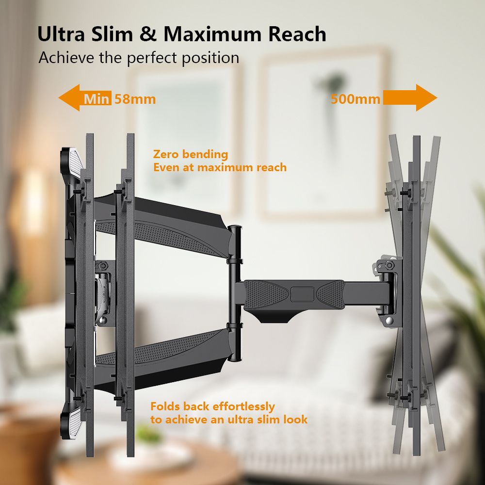 Nbjohson factory supplier Durable Professional full motion lcd plasma tv wall mount bracket