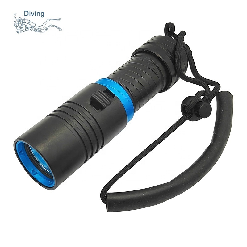 Diver Torch IPX8 Underwater Flash Light 1000LM Rechargeable T6 LED Diving Flashlight with Magnetic Switch