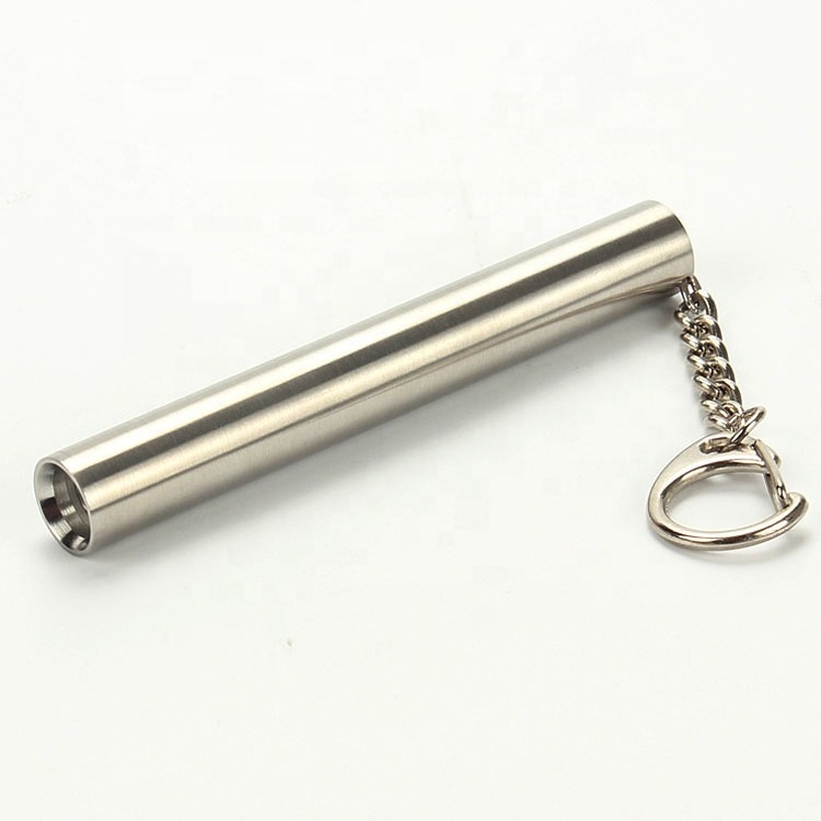 Stainless Steel Torch LED 365nm UV Flashlight with Key Chain