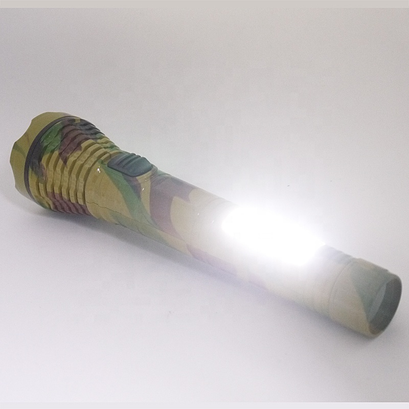 Camouflaged Color Cheap Torch light Plastic LED Flashlight