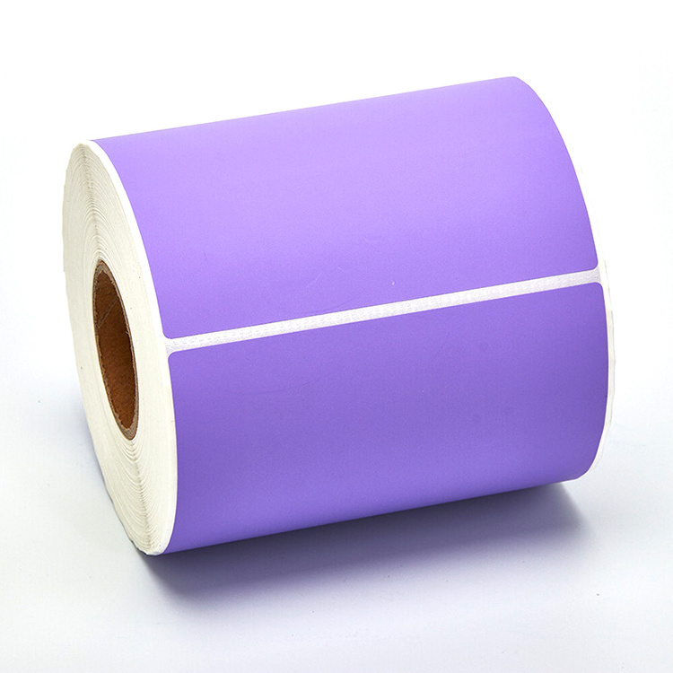 Round Thermal Label Roll Compatible With Pink Thermal Colored Sticker Custom Self Adhesive Colored Circle Direct Thermal