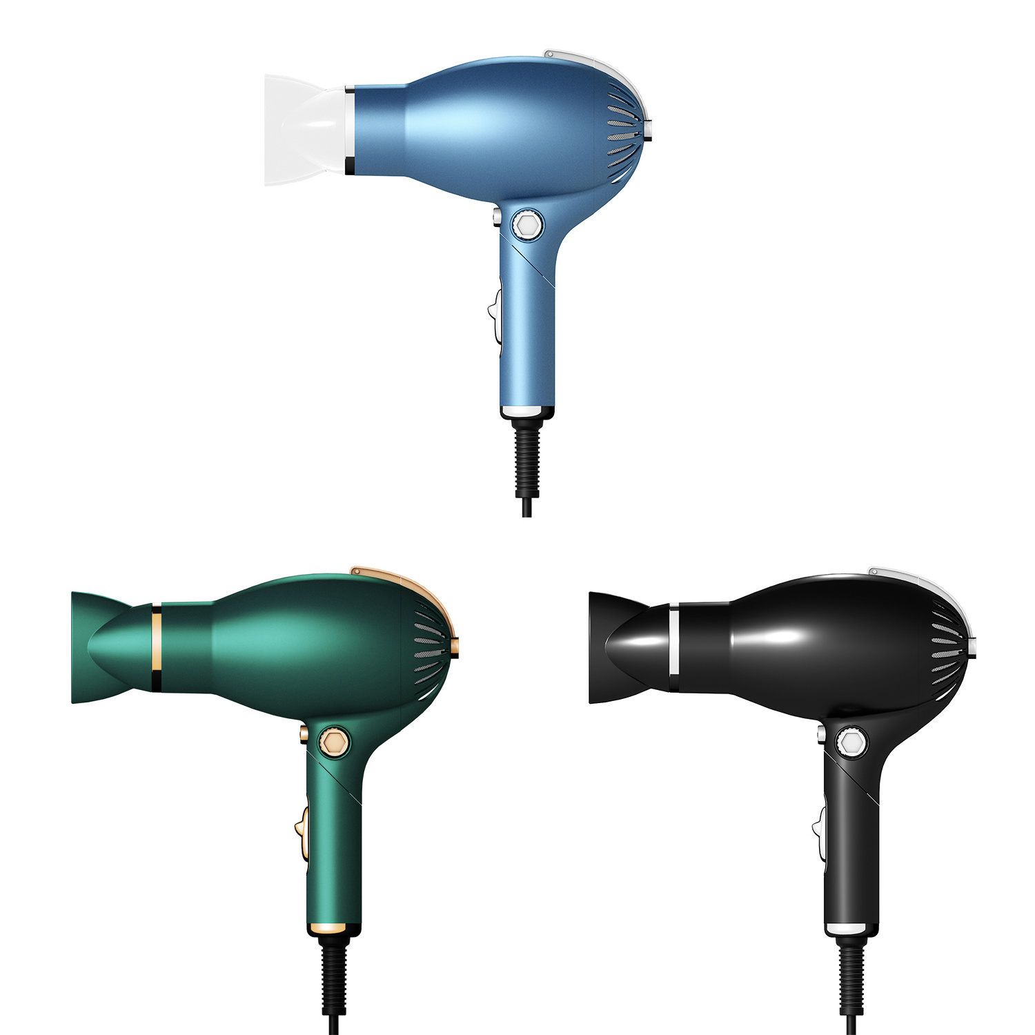 Hot Hair Dryer DC Motor 1800w Foldable Handle Hair Dryer Professional With Cool Shot With Concentrator Hair Dryer