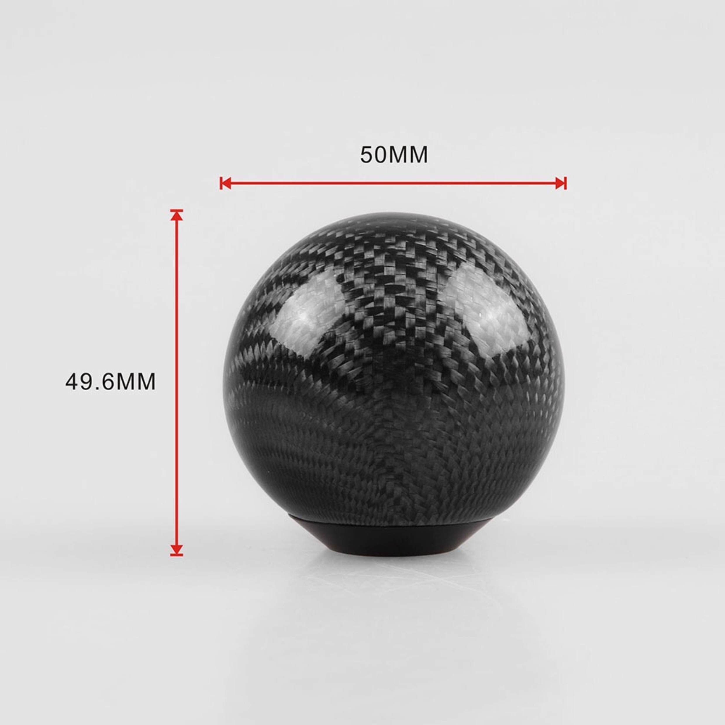 Universal Decorative Car Accessories Gear Bar Personality Real Carbon Fiber Round Ball  Head Manual Shift Knob