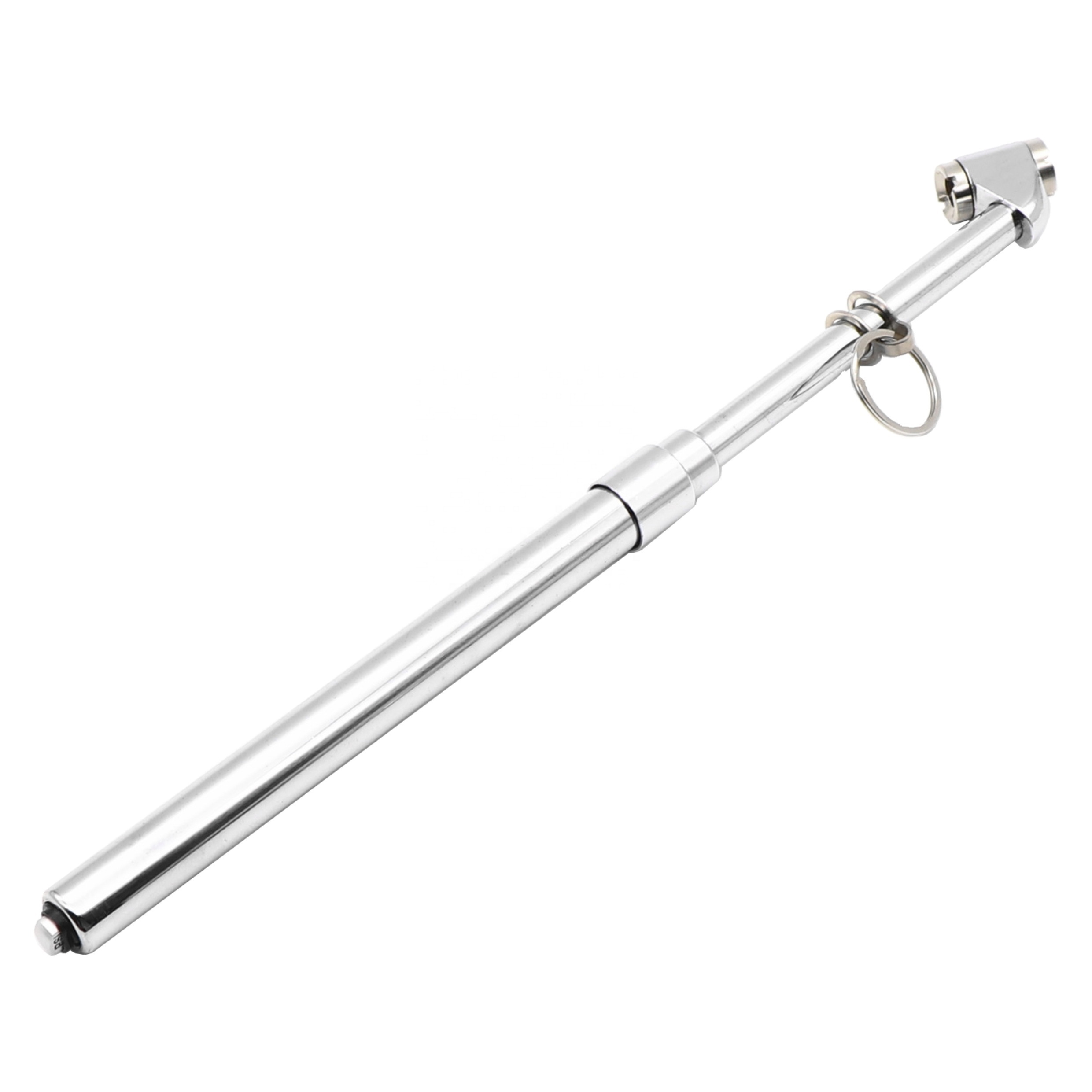 10-150 psi Angle Head Dual Truck Tire Pressure Gauge Chrome Plated Laser Engraved Aluminum Slide