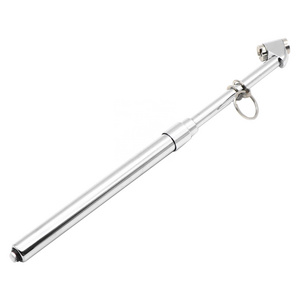 10-150 psi Angle Head Dual Truck Tire Pressure Gauge Chrome Plated Laser Engraved Aluminum Slide