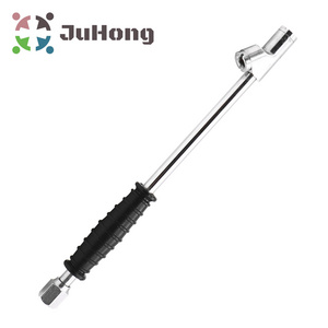 10" Long Tilt-Lock Straight Head Dual Foot Chrome Plated Air Chuck 1/4" NPT  Tyre Inflating Air Chuck with Rubber Sleeve tools