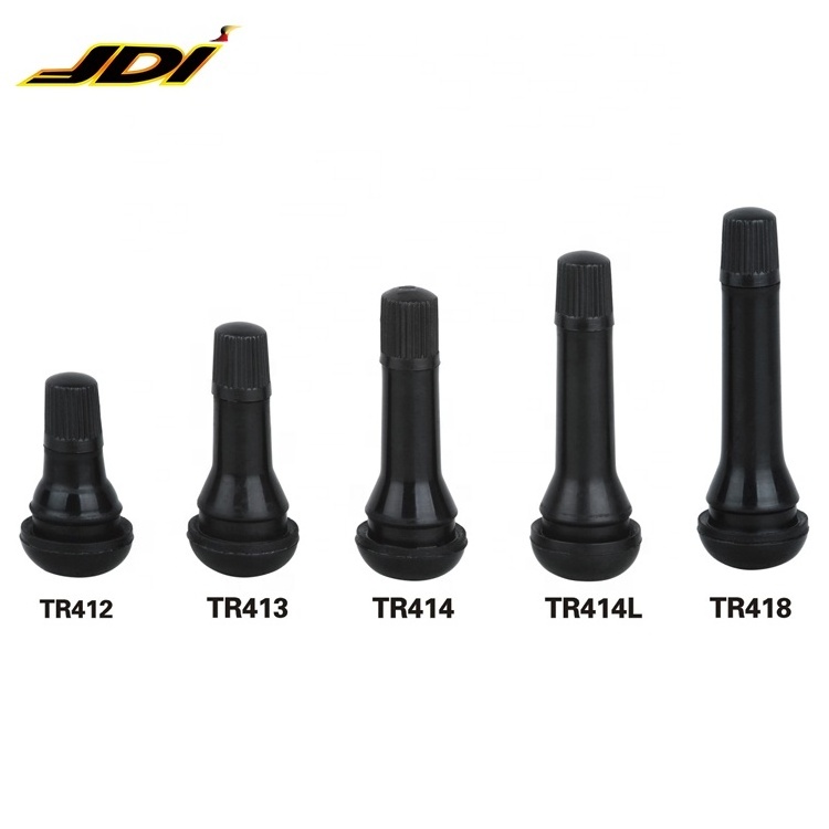 JDI TR412/TR413/TR414/TR414L/TR418 Good Price High Quality  Snap-In Tire Valve Tubeless snap in valve