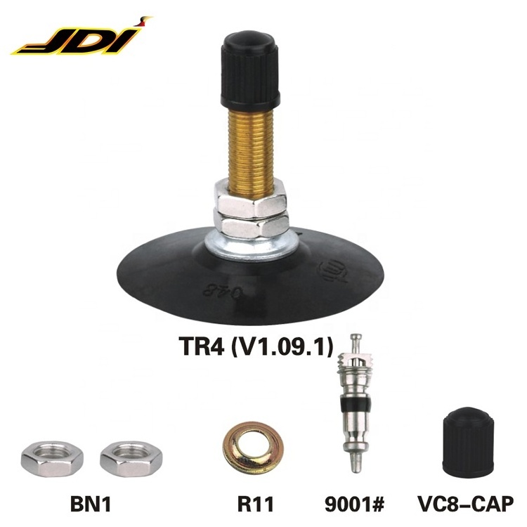 JDI-TR4/TR4L Base rubber,Brass stem For Motorcycle&Scooter&Industrial Tube Tyre Tire Valve