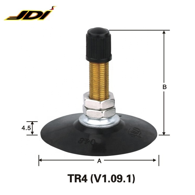 JDI-TR4/TR4L Base rubber,Brass stem For Motorcycle&Scooter&Industrial Tube Tyre Tire Valve