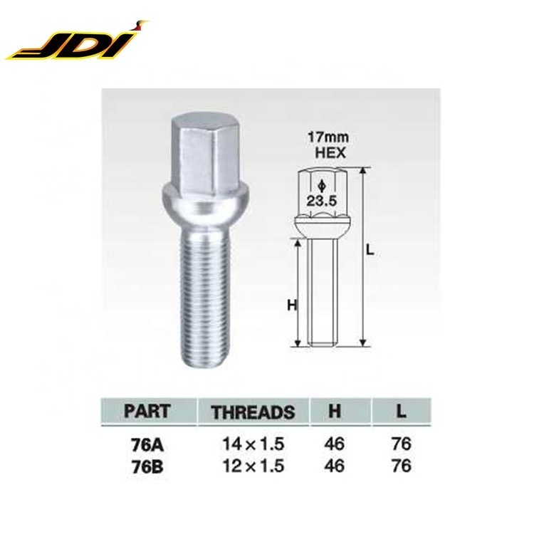 Universal M12*1.50, M14*1.50 Lug Nuts Auto Racing Wheel Bolt&Nuts