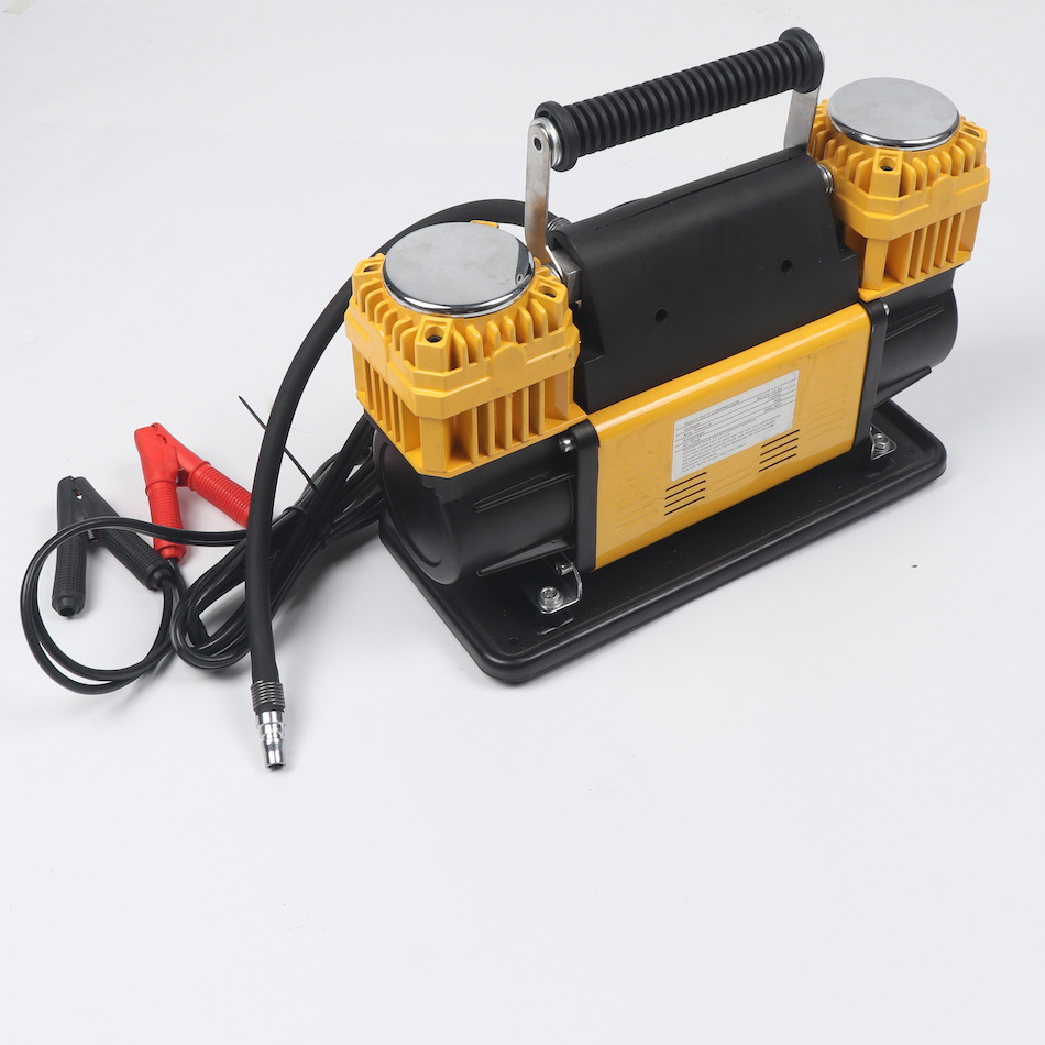 High quality two-cylinder high speed inflating  car air compressor DC 12V/24V 150PSI heavy duty tyre inflator