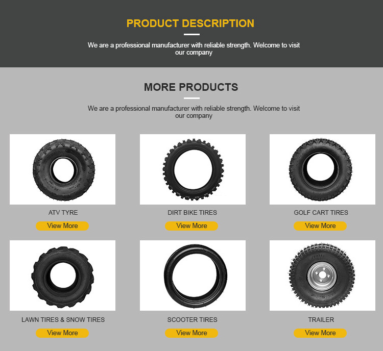 High-performance Stability tires For 10 inch atv tires 23x7-10 ATV rubber studded atv tires