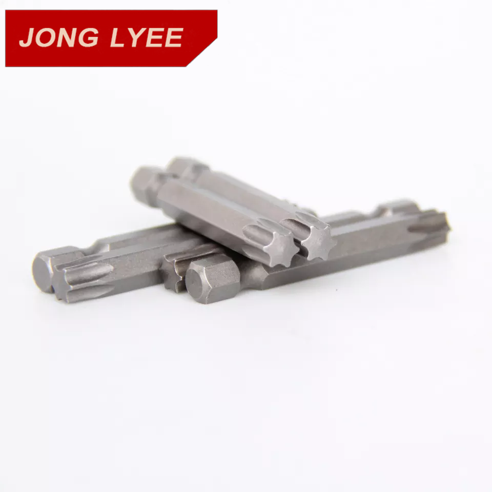 JONGLYEE double and single end 25mm 65mm Torx with hole Bits set both ballast T8 T10 T20 T25 T30 T35 T40 T50 S2 material