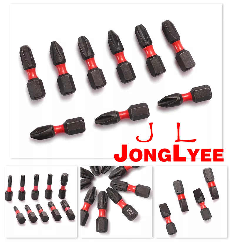 JONGLYEE S2 Double end single phosphate black surface screwdriver bits 25mm 50mm 65mm length custom PH2 PZ2 SL6 Screw Driver Bit