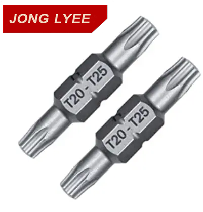 JONGLYEE double and single end 25mm 65mm Torx with hole Bits set both ballast T8 T10 T20 T25 T30 T35 T40 T50 S2 material