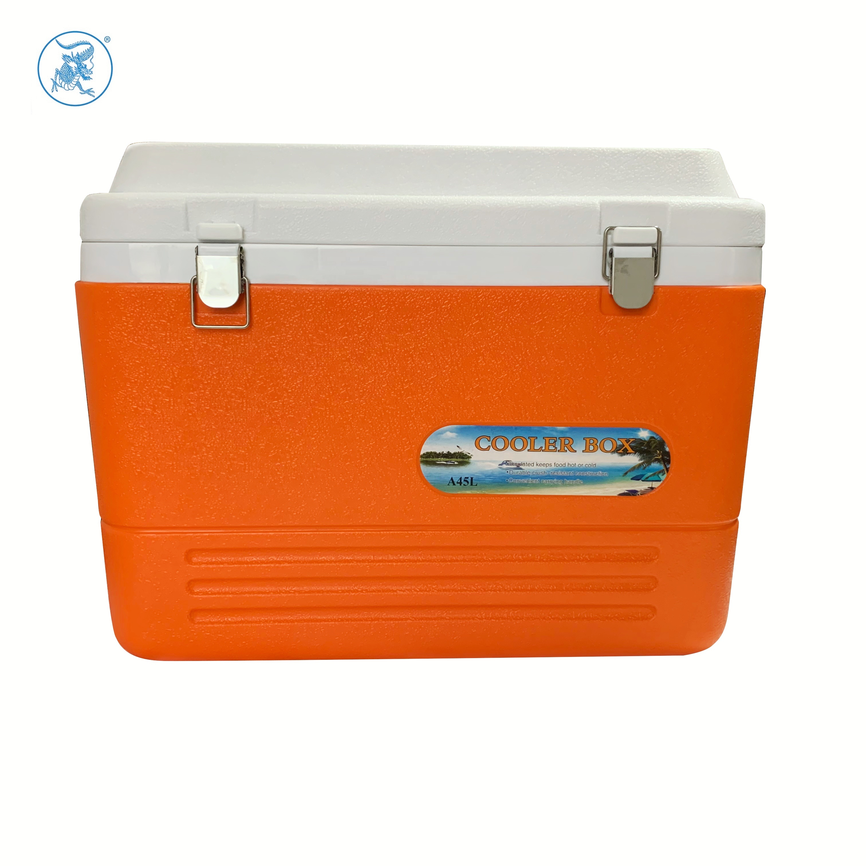 Customized Portable Leakproof PP Material 45L Ice Chest Cooler with Metal Lock for Outdoor Cans Use and Wine Cooler