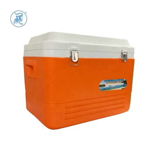 Customized Portable Leakproof PP Material 45L Ice Chest Cooler with Metal Lock for Outdoor Cans Use and Wine Cooler