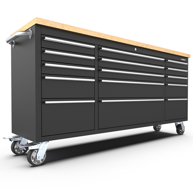 72 inch US General Tool Box with 15 Drawer Stainless Steel tool trolley