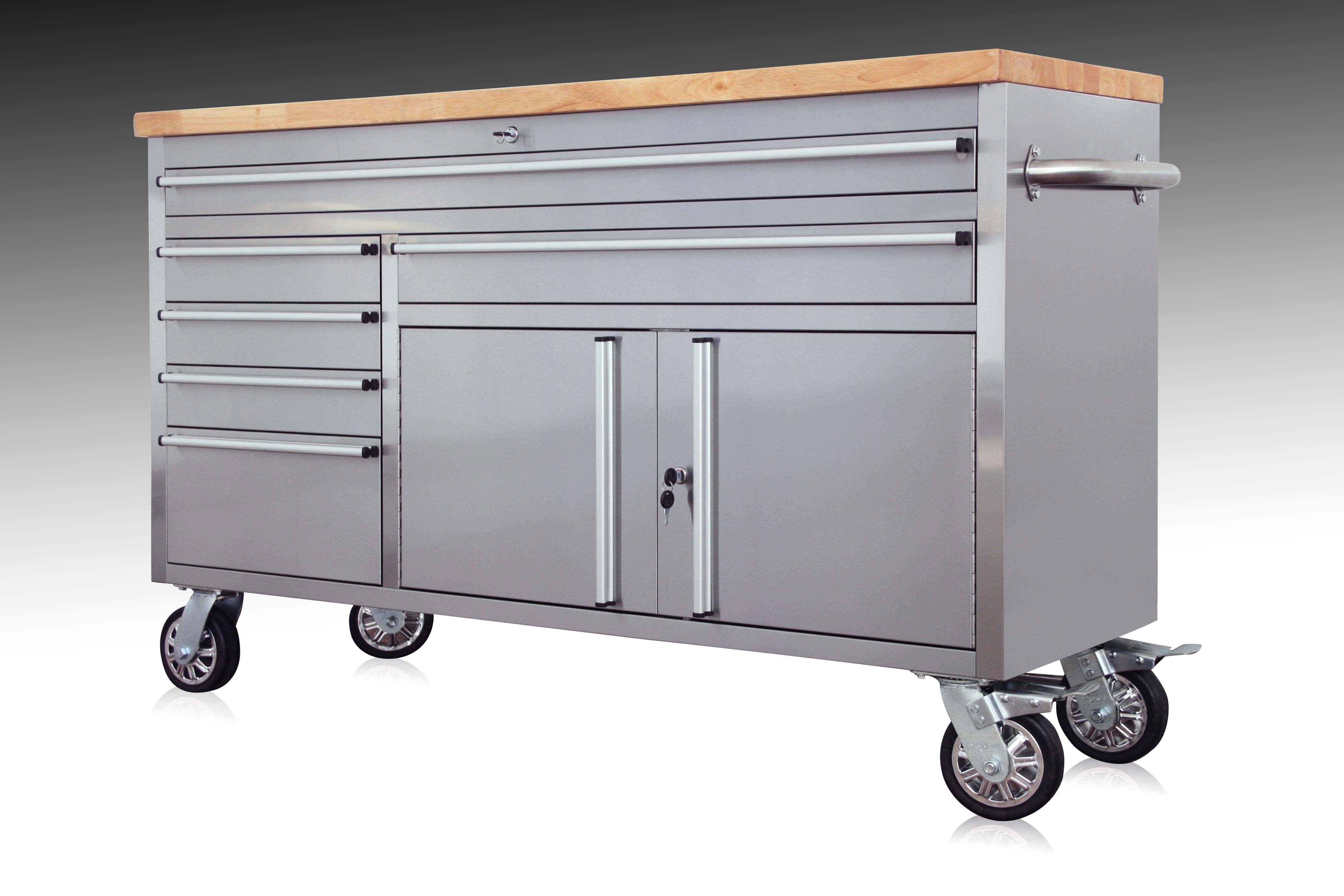 Factory Direct Prices Garage Car Workshop Bench Wheeled Combination Master Tool Chest Cabinet