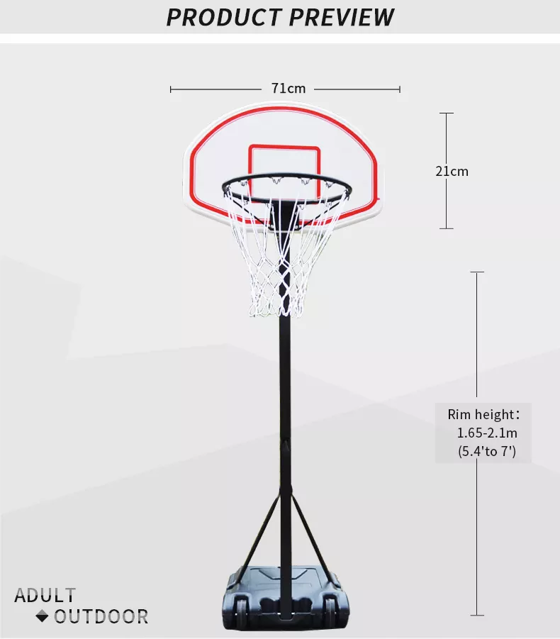 Kids Basketball Games Play Set Adjustable Pole Basketball Stand