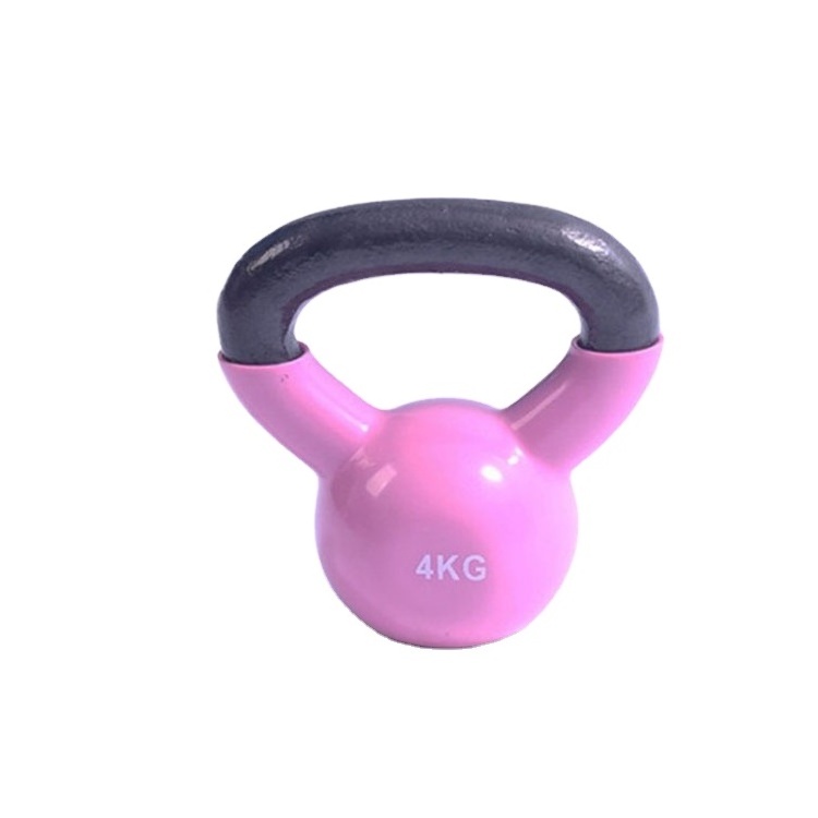 Cast Iron Vinyl Coated Colorful Kettle bell Set Fitness Handle Weights Weightlifting Dumbbells Kettlebells