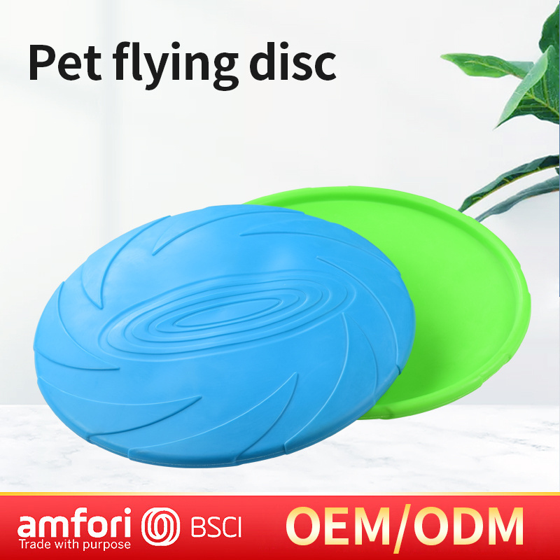 Custom multifunctional outdoor dog bowl water bottle and training disc toys TPR soft flying disc