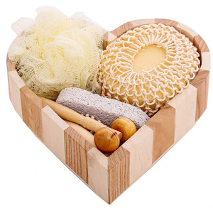 5 IN 1 Women Man Girl Kid Baby Bath Show Spa Set Gift Include Bath Tool Loofah Sponge Hair Brush Pumice Stone Foot File