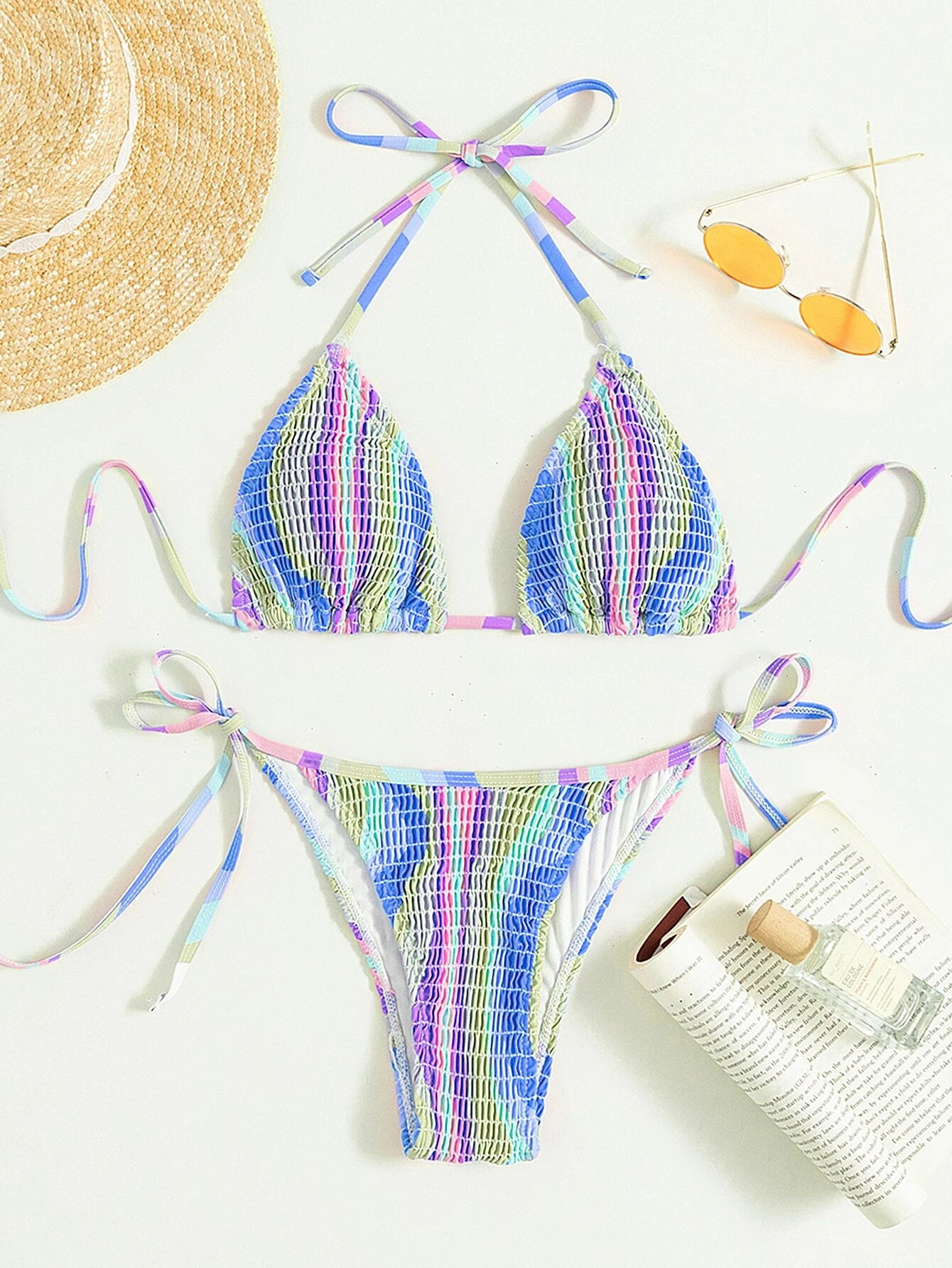 Two piece swimsuits print sexy swimwear women micro bikini in beach