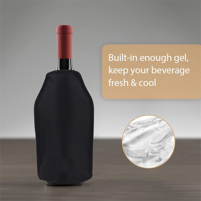 Single Promotional Magic Champagne Gel Wine Beer Can Bottle Cooler Wrap Sleeve