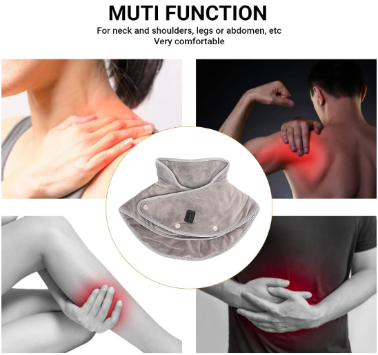 Hot selling products 2024 Adjustable Neck Heating Pad Support Brace Relaxer Soft Cervical Collar Physical Therapy for Pain Relie