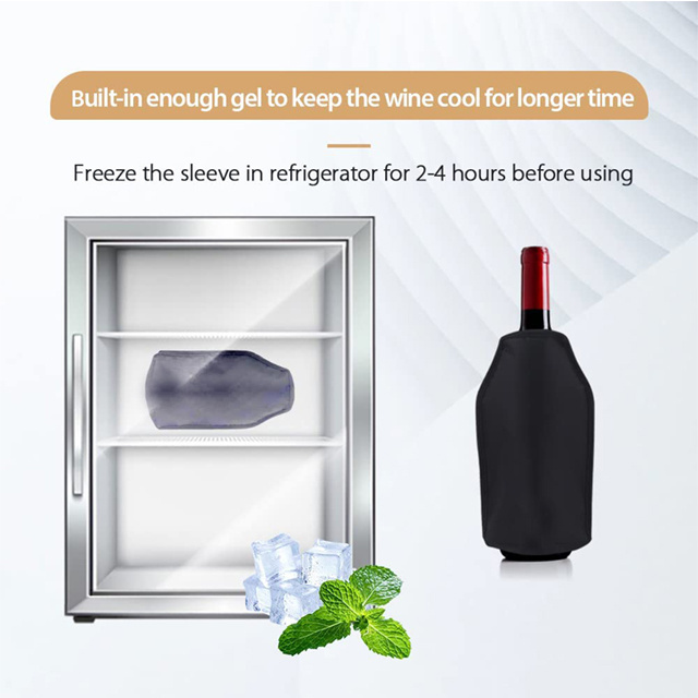 Single Promotional Magic Champagne Gel Wine Beer Can Bottle Cooler Wrap Sleeve