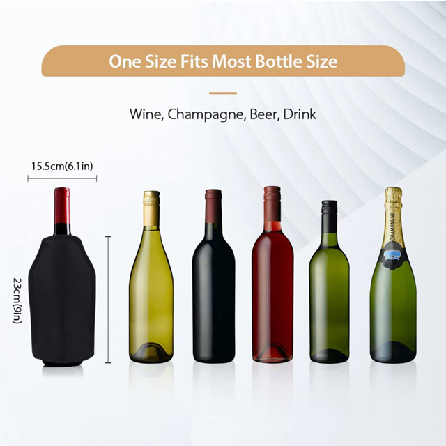 Single Promotional Magic Champagne Gel Wine Beer Can Bottle Cooler Wrap Sleeve