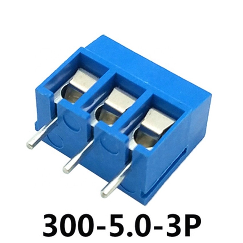 Terminal Block Pitch 5.0mm Replace KF300 DG300 WJ300 PCB screw terminal block 2pin 3Pin blue color can be spliced