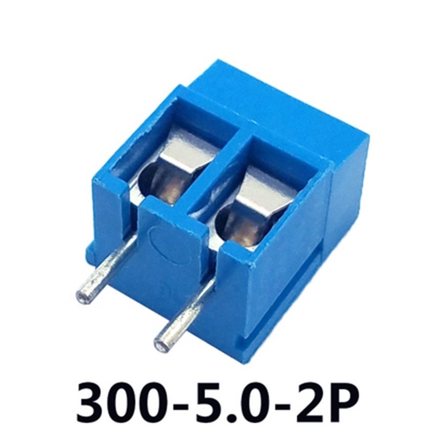 Terminal Block Pitch 5.0mm Replace KF300 DG300 WJ300 PCB screw terminal block 2pin 3Pin blue color can be spliced