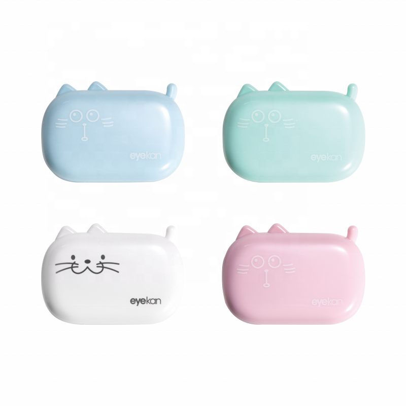 cheap and cute custom contact lens case cat contact lenses case box wholesale