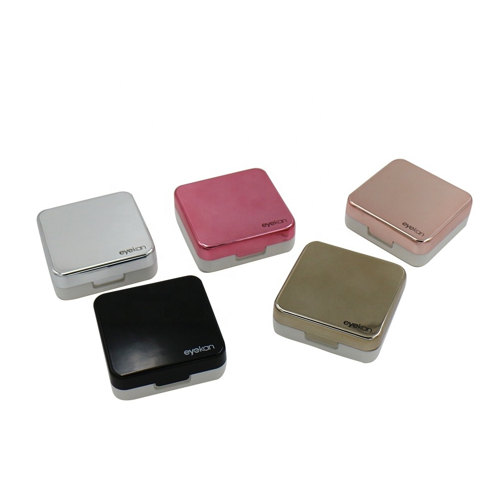 High Quality Mini Stylish Simple Cute Hard  Contact Lens Case Travel Kit with Mirror