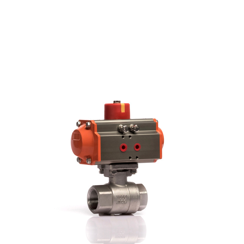 KLQD brand 2 inch size pneumatic actuated stainless steel material ball valve