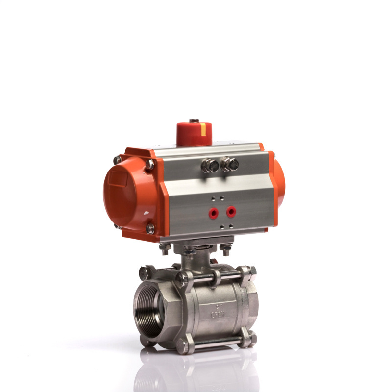 KLQD brand 2 inch size pneumatic actuated stainless steel material ball valve