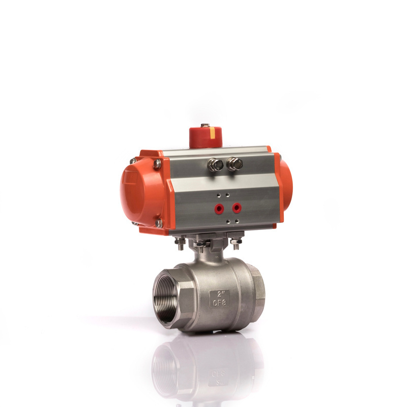 KLQD brand 2 inch size pneumatic actuated stainless steel material ball valve