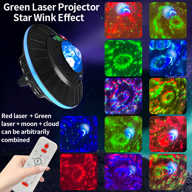 KSWING New UFO Galaxy RGB LED Laser Lamp  Night Light Projector Aurora Starlight Projector