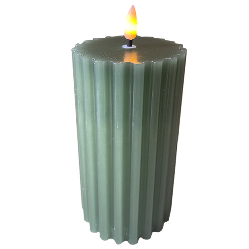 KSWING Green Wax LED Candle Light Flameless 4