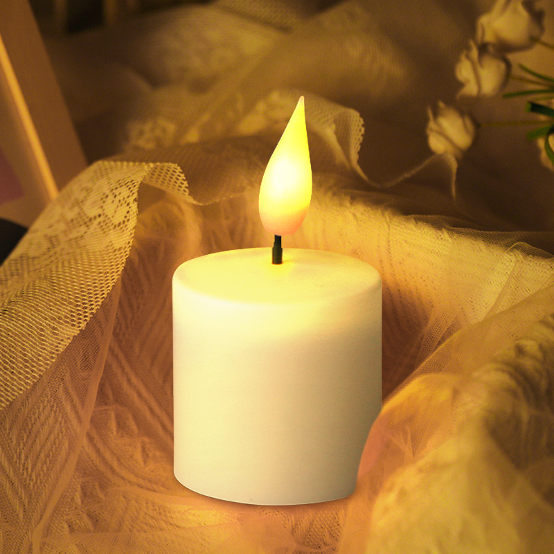 KSWING White Plastic Rechargeable Candle Lights Electronic Candle LED Flameless Candle LED tea light for Home Decoration