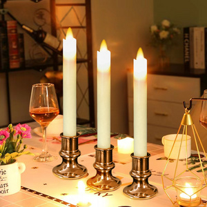 KSWING Moving Wick Electric led  flameless battery operated taper candles with swinging flame