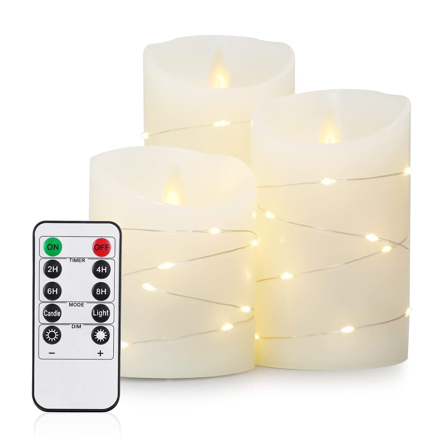 KSWING White Plastic Rechargeable Candle Lights Electronic Tea light LED Flameless Candle LED  for Home Decoration