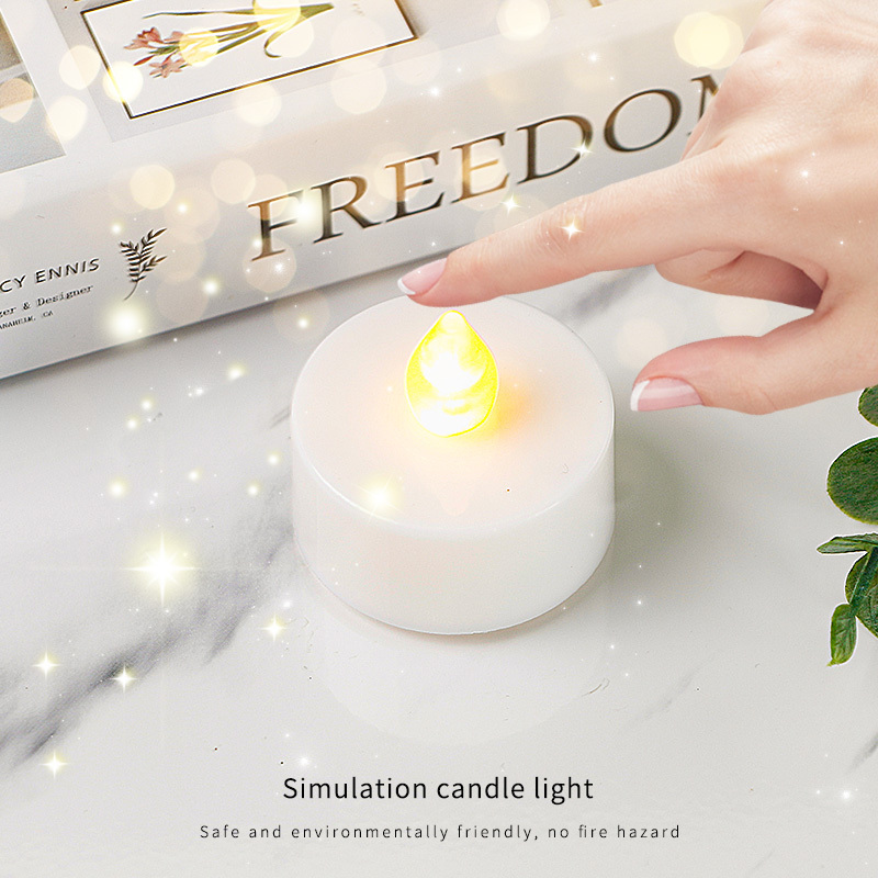 KSWING Wholesale Christmas Battery Operated Electric Flameless Plastic Mini Candles LED Tea Light