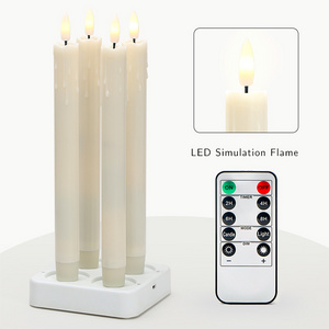 KSWING realistic bright flameless candle light led rechargeable tea light with remote control